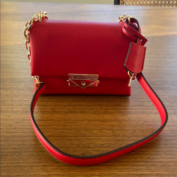 LIKE NEW Michael Kors Cherry Red Crossbody Bag - Picture 1 of 8